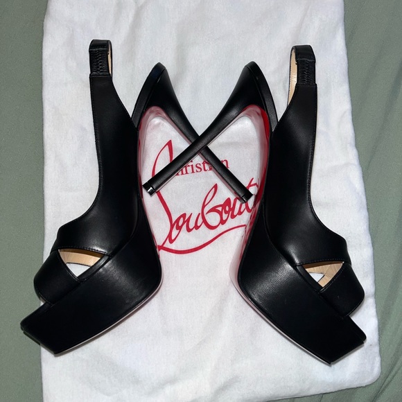 Christian Louboutin Slingback Platform Heels - Picture 5 of 9
